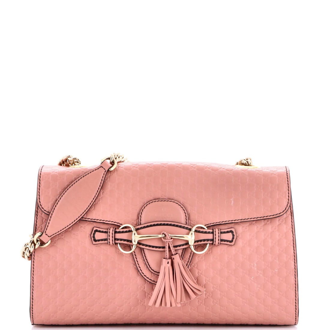 Gucci medium leather bag with microguccissima chain flap. (1 of 7)