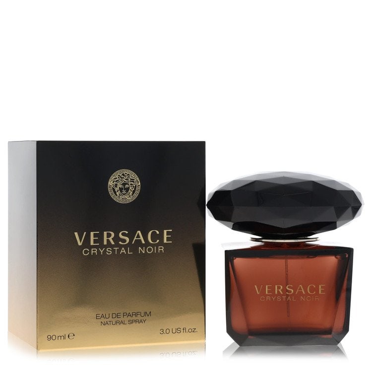 Versace Crystal Noir Eau de Parfum Spray: Versace Crystal Noir Eau de Parfum Spray Experience the opulence of Versace Crystal Noir, a sophisticated eau de parfum that exudes elegance and refinement. With its 3 oz spray bottle containing 500