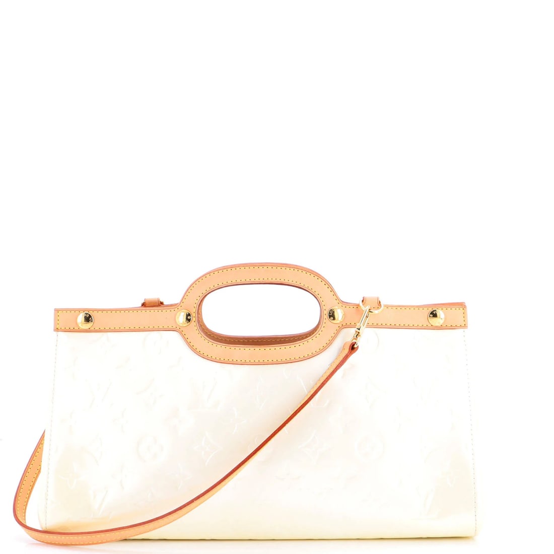 Louis Vuitton Roxbury Drive Handbag Monogram Vernis: Louis Vuitton Roxbury Drive Handbag Monogram Vernis A stunning Louis Vuitton Roxbury Drive Handbag Monogram Vernis in neutral patent leather, boasting the iconic monogram pattern and sleek top handle