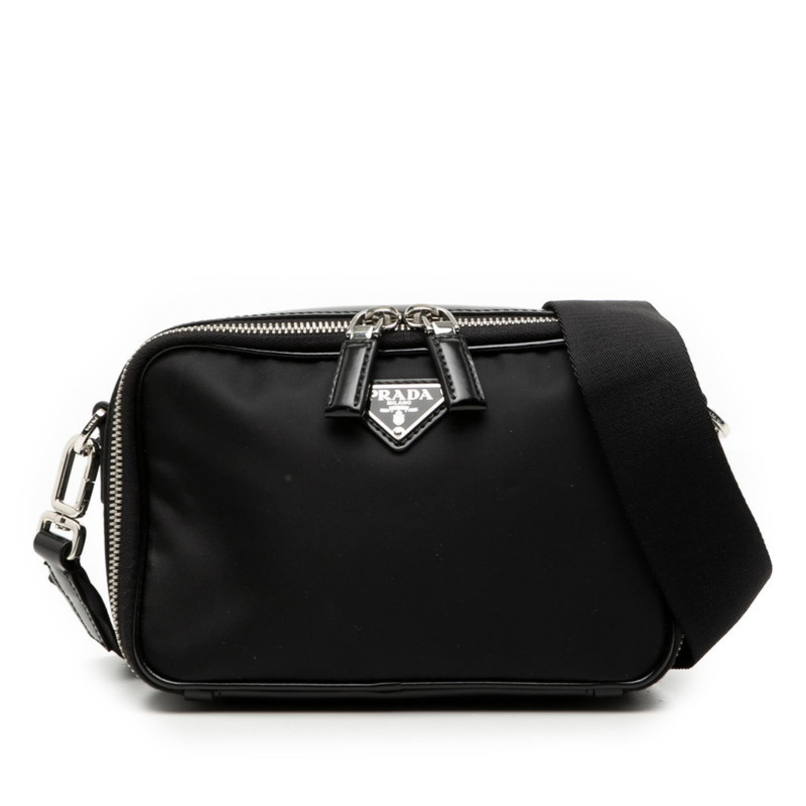 Prada nylon patent leather shoulder bag (1 of 6)