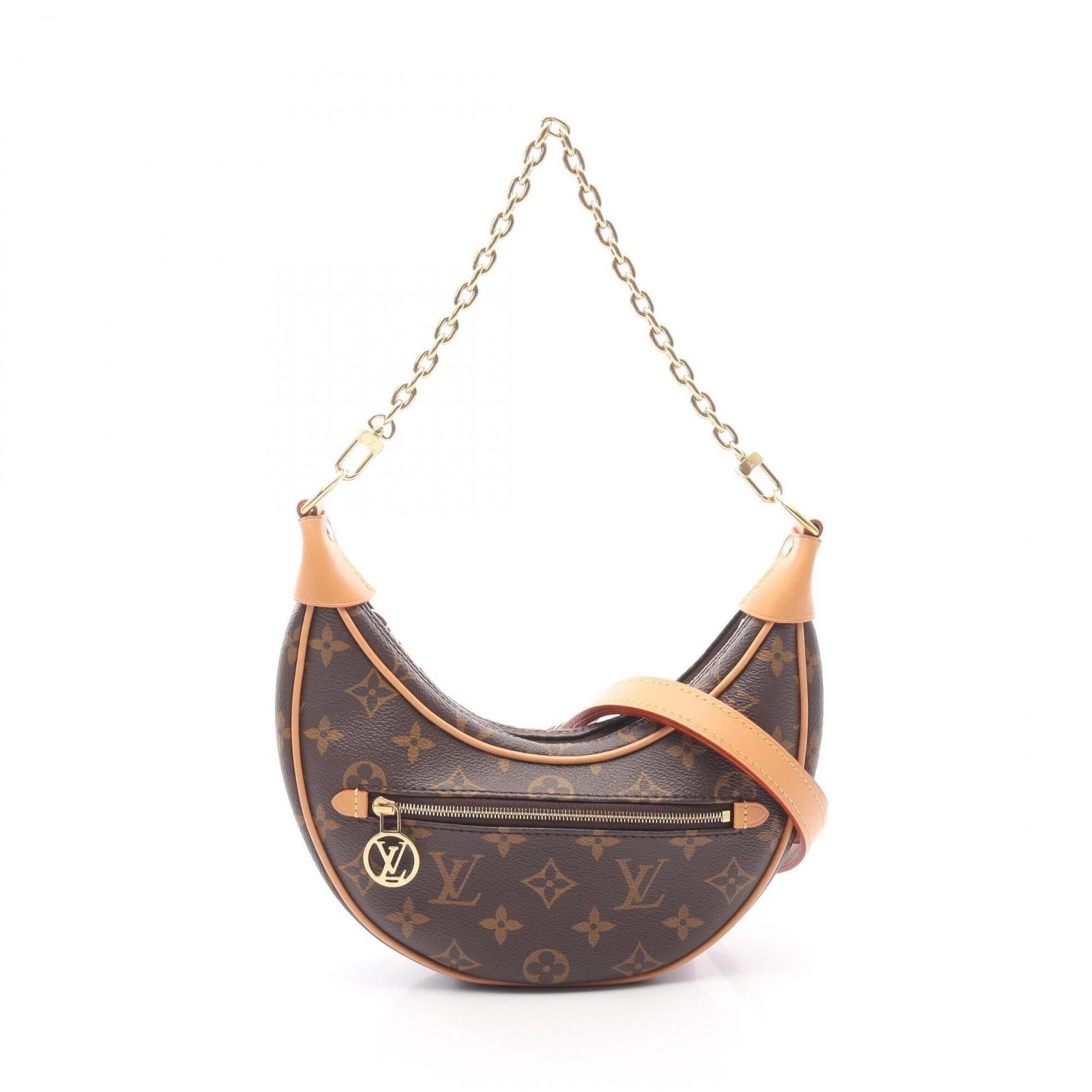 Leather Louis Vuitton Coated Canvas Shoulder Bag (1 of 7)