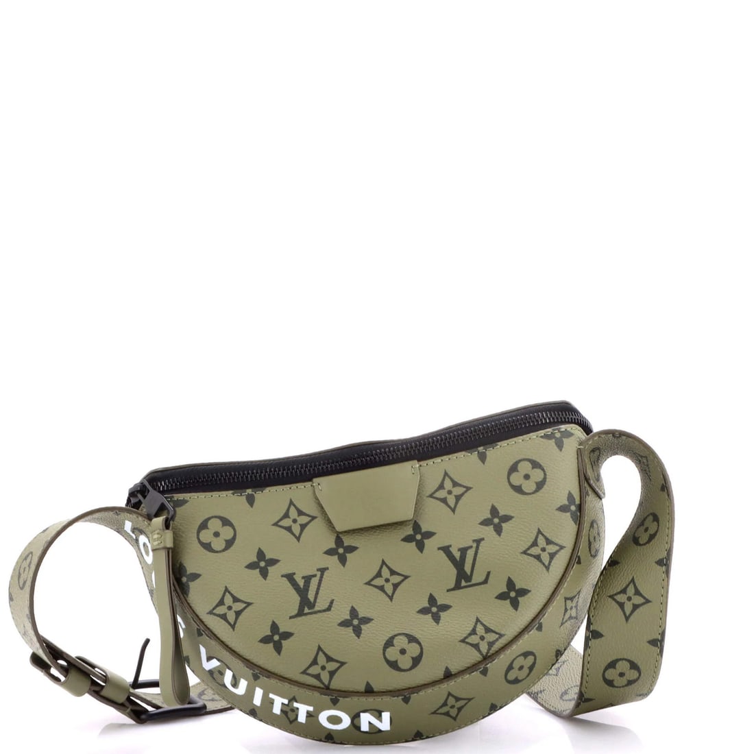 Louis Vuitton LV Moon Crossbody Bag Monogram Canvas: Louis Vuitton LV Moon Crossbody Bag Monogram Canvas Elevate your style with the iconic Louis Vuitton LV Moon Crossbody Bag, boasting the brand's signature monogram canvas exterior in a vibrant green