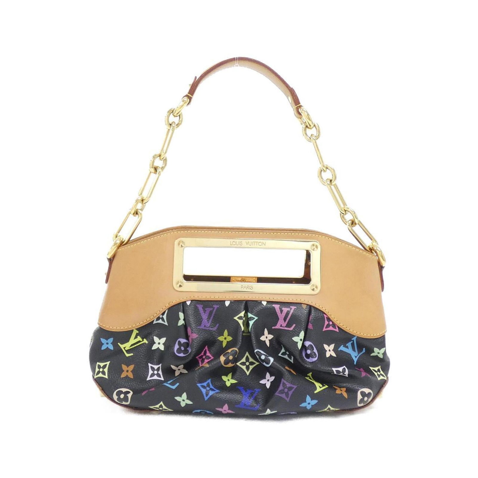 Louis Vuitton Coated Canvas Handbag: Louis Vuitton Coated Canvas Handbag A stylish and versatile Louis Vuitton handbag, this coated canvas bag boasts the iconic brand's signature monogram pattern in a sleek black and multi-color design.