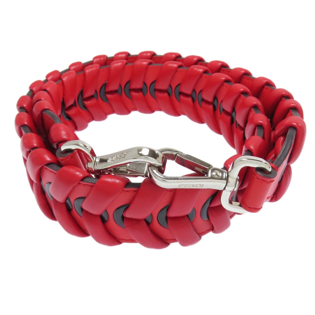 FENDI Logo braid Shoulder strap Calf (1 of 6)