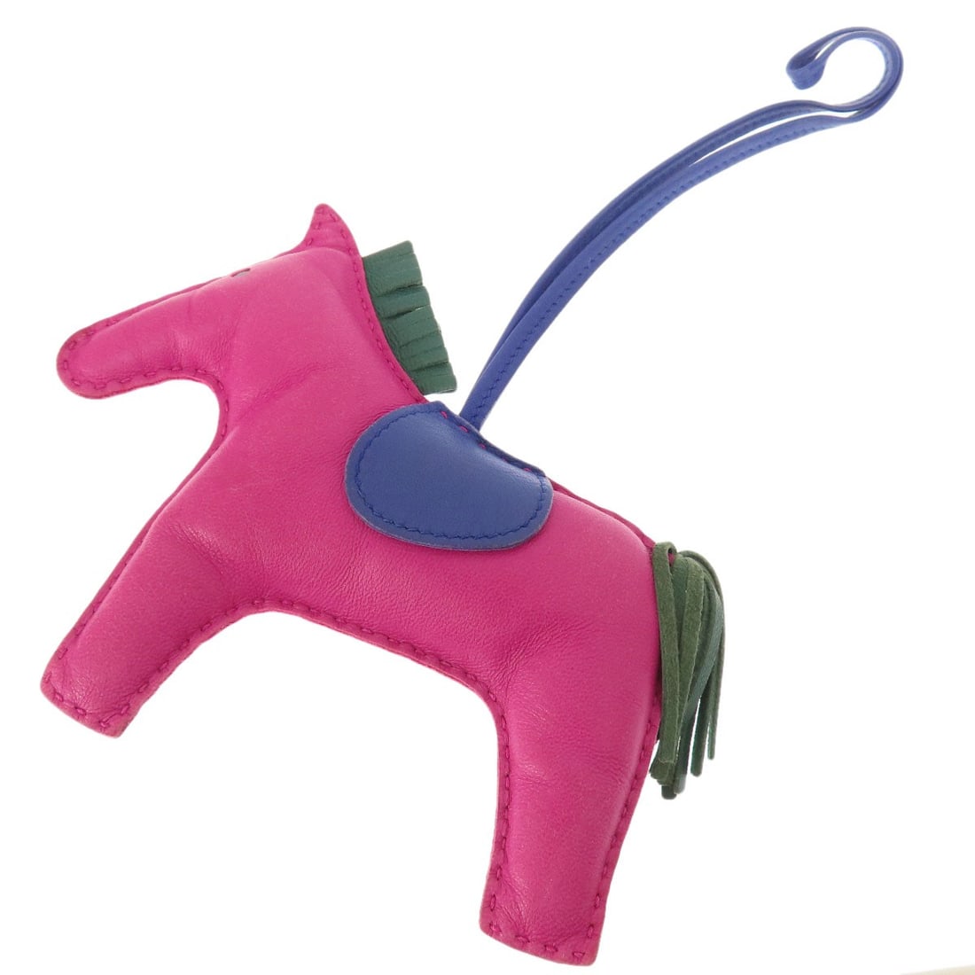 Hermes purple rose electric charm key ring malachite anyo miro rodeo (1 of 11)