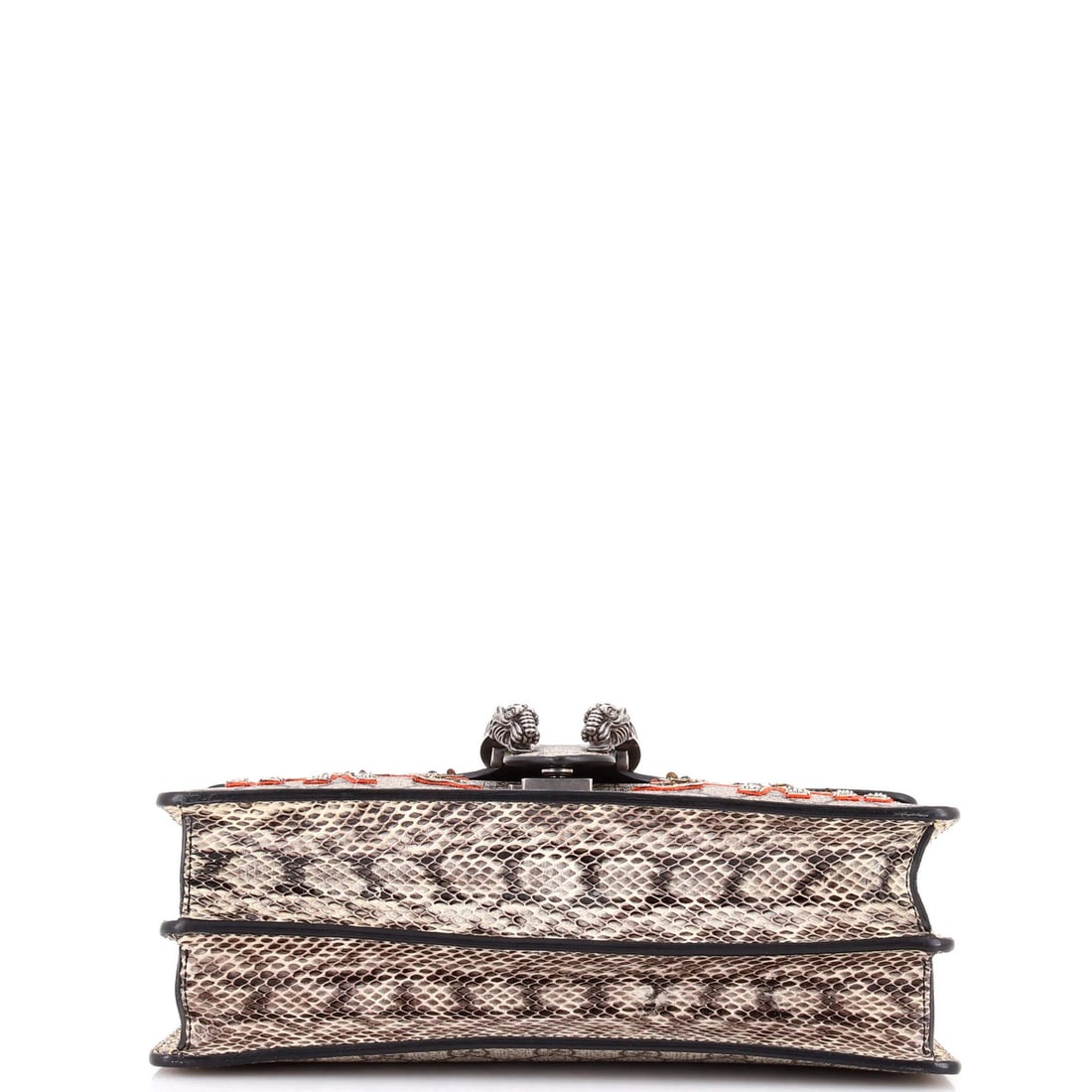 Gucci Small Python Embroidered Bag Coated Canvas Dionysus - 4