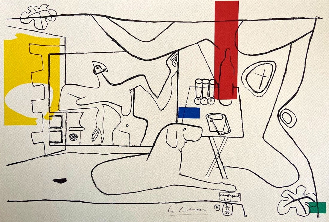 Josef Albers Lithograph Numbered Op Le Corbusier (1 of 8)