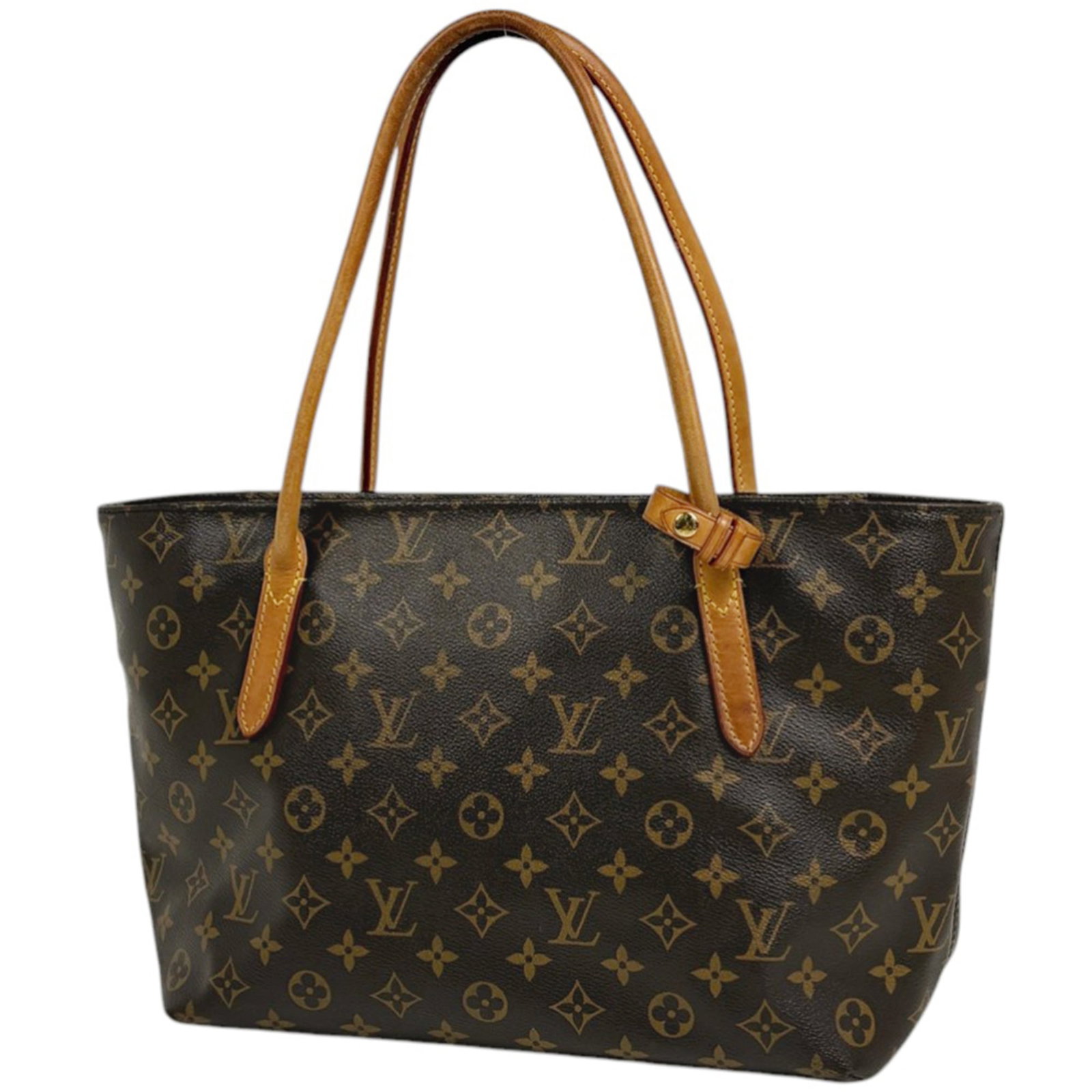 Louis Vuitton Monogram Tote Bag: Louis Vuitton Monogram Tote Bag Experience the timeless elegance of Louis Vuitton with this classic Monogram Tote Bag, boasting iconic gold hardware and a rich brown leather exterior adorned with