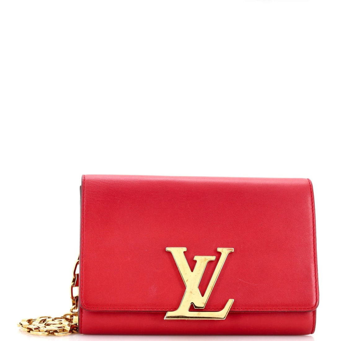 Louis Vuitton Chain Louise Clutch Leather GM (1 of 8)