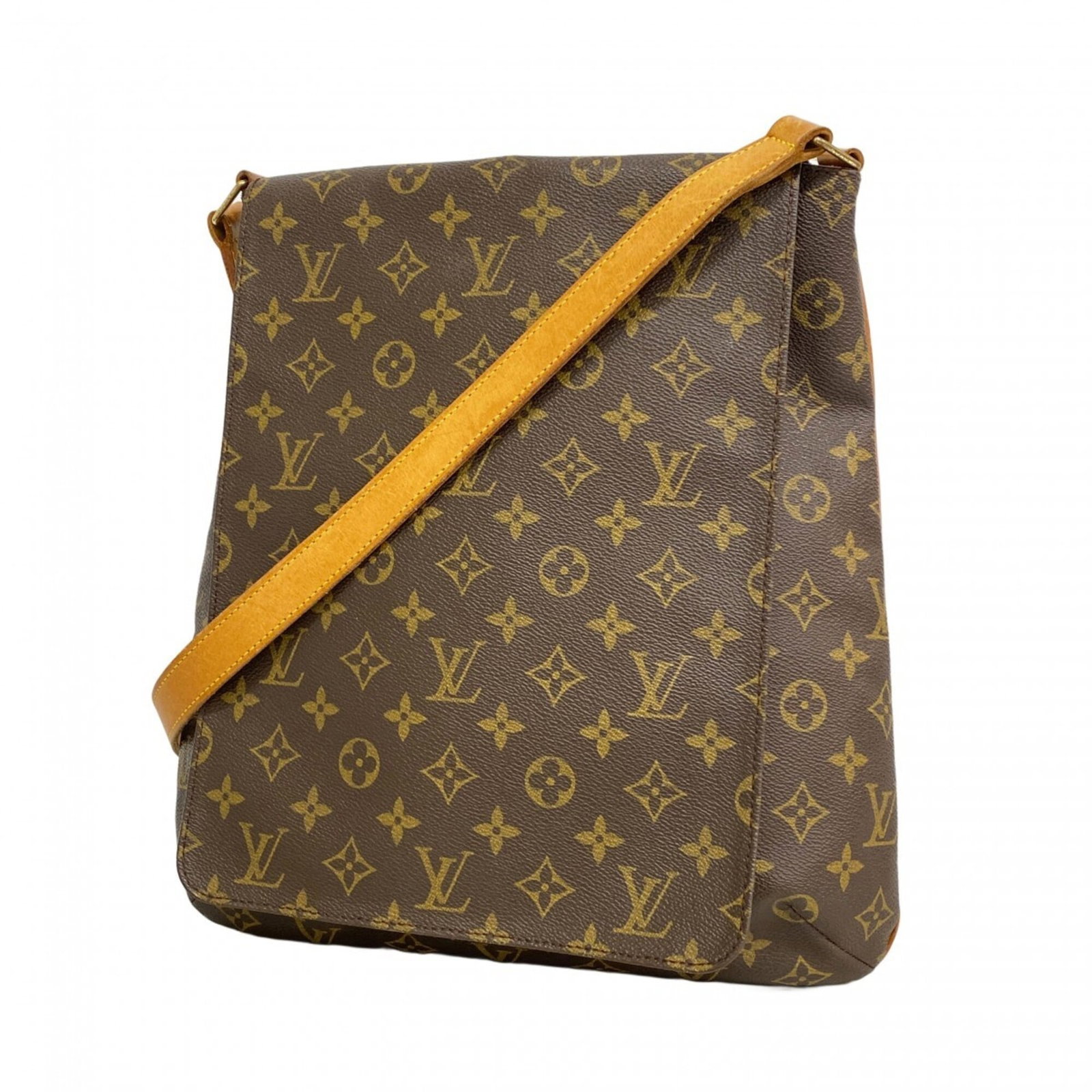 Louis Vuitton is a shoulder bag.: Louis Vuitton is a shoulder bag. A timeless classic, this Louis Vuitton shoulder bag boasts the iconic monogram pattern and rich brown leather, exuding effortless elegance. With its spacious interior