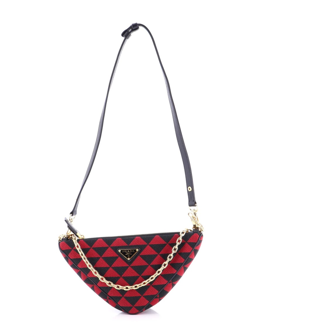 Prada mini bag leather jacquard triangle double symbole (1 of 5)