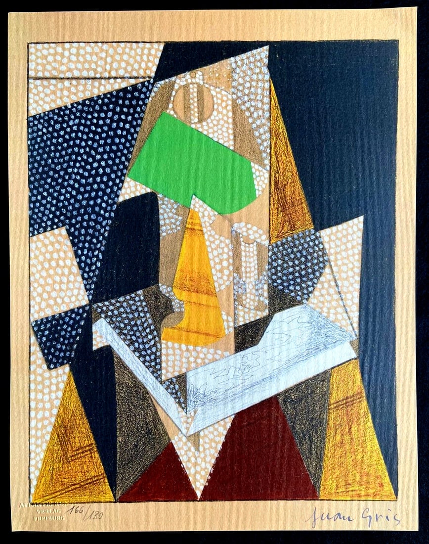 Juan Gris Lithograph Numbered Op Stamped: Juan Gris Lithograph Numbered Op Stamped A rare opportunity to own a piece of art history, this 1982 lithograph by Juan Gris is a stunning example of the artist's unique style. Printed in limited