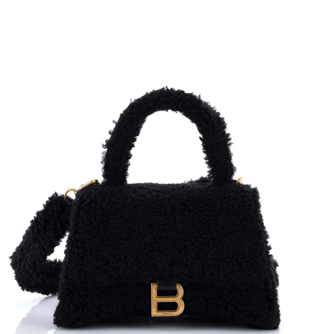 Fluffy Small Faux Fur Handle Top Bag Balenciaga (1 of 5)