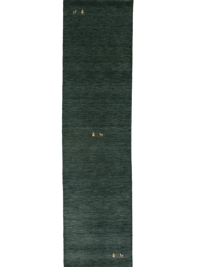 Pictorial Dark Green Tribal 3X10 Gabbeh Modern Runner Rug Kitchen Hallway Carpet (1 of 14)