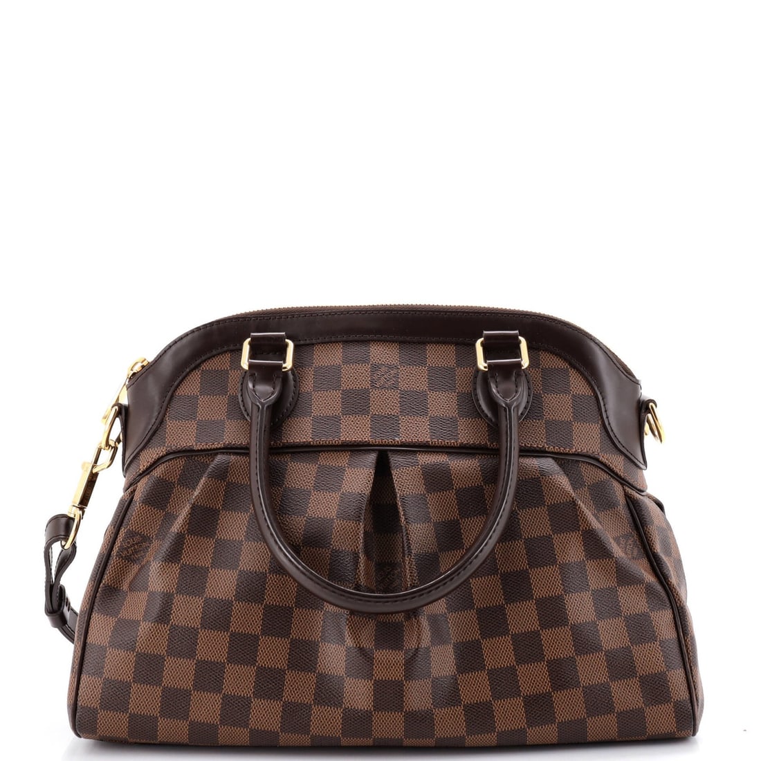 Louis Vuitton Trevi Handbag Damier: Louis Vuitton Trevi Handbag Damier The Louis Vuitton Trevi Handbag Damier PM is a timeless and stylish satchel, boasting the iconic Damier pattern in rich brown canvas. With its classic design and