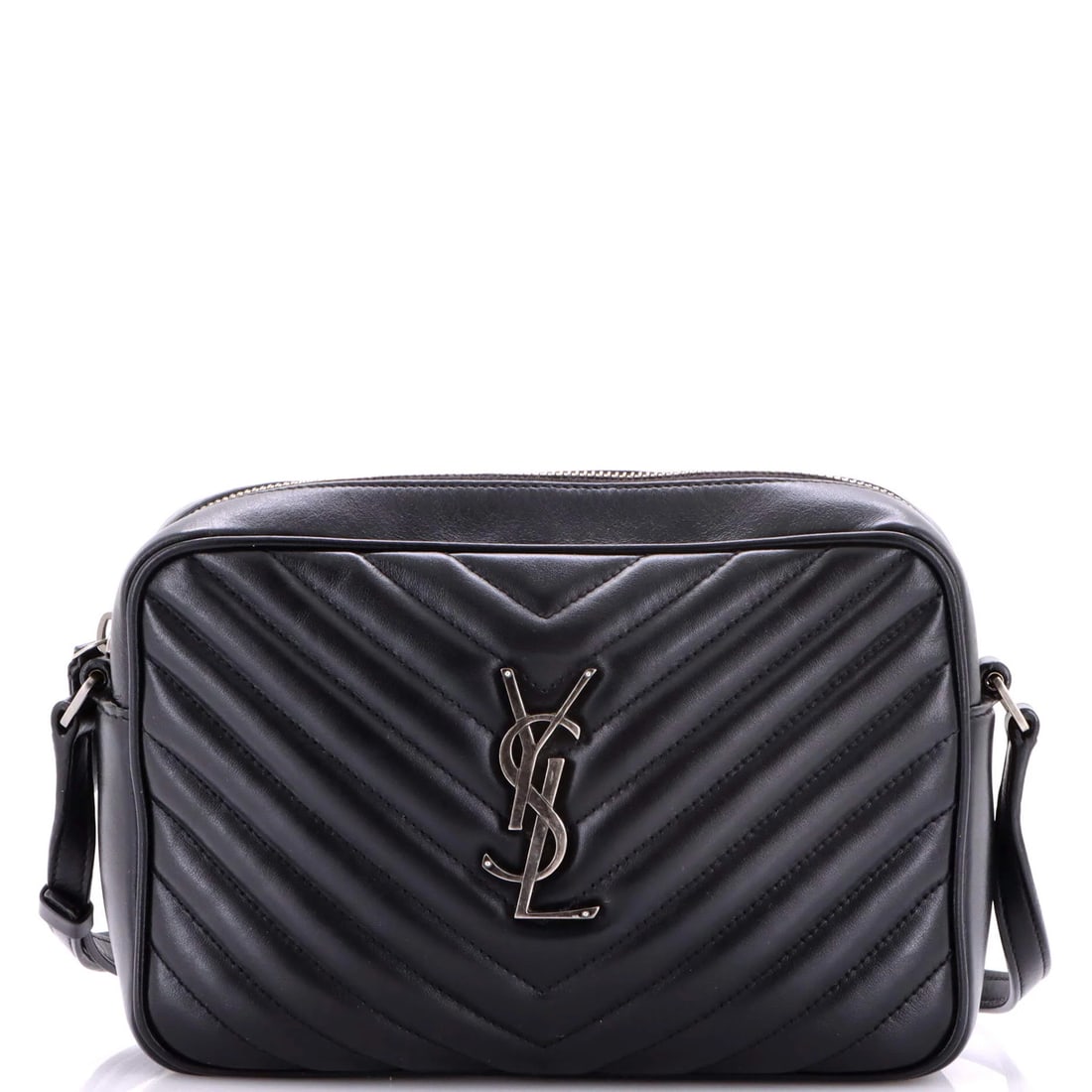 Small Saint Laurent Matelasse Leather Chevron Camera Bag: Small Saint Laurent Matelasse Leather Chevron Camera Bag A sleek and sophisticated Saint Laurent Matelasse Leather Chevron Camera Bag, perfect for the fashion-conscious photographer on-the-go. With it