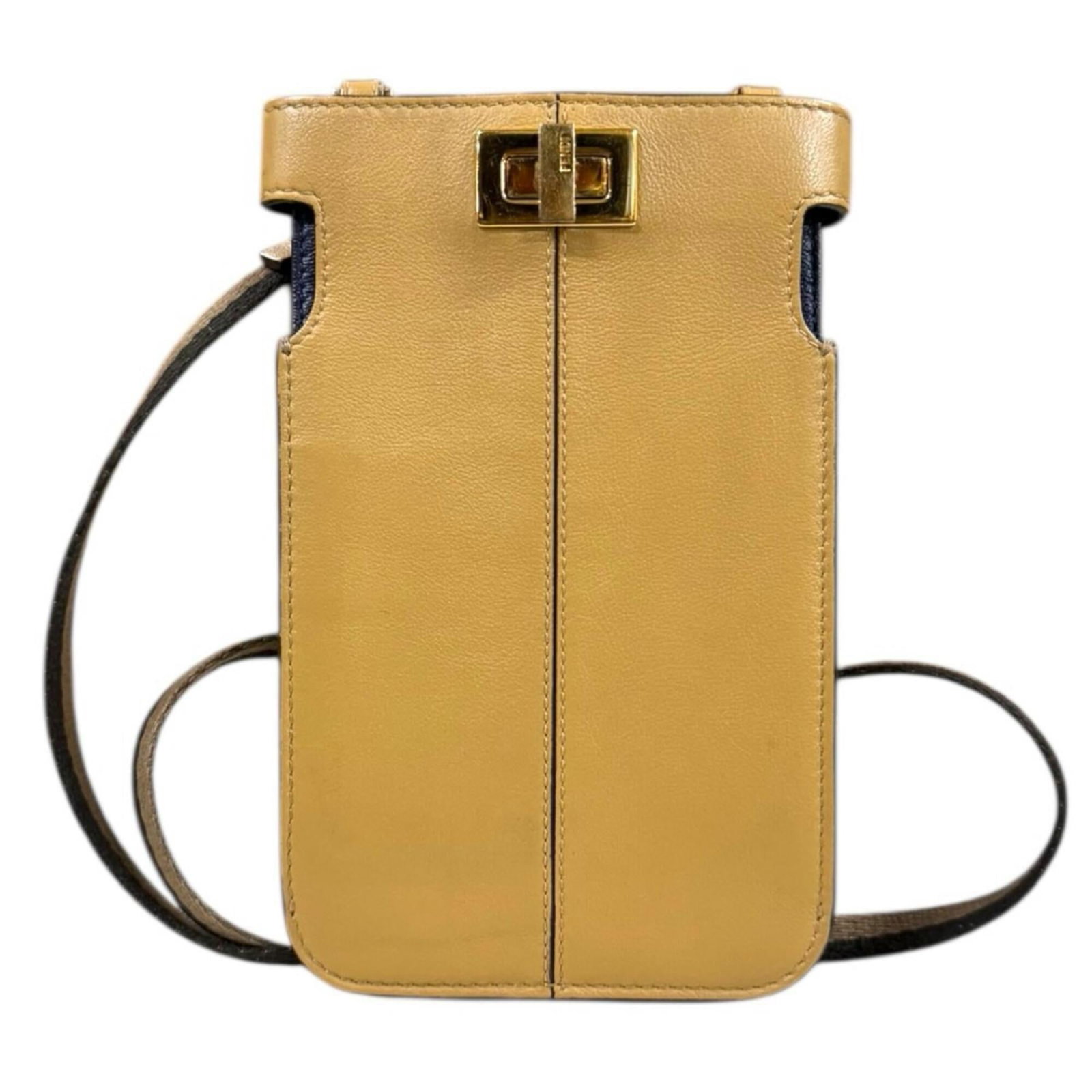 Fendi leather shoulder bag: Fendi leather shoulder bag A sleek and sophisticated Fendi leather shoulder bag, perfect for adding a touch of luxury to any outfit. With its classic design, turn lock closure, and durable beige or na