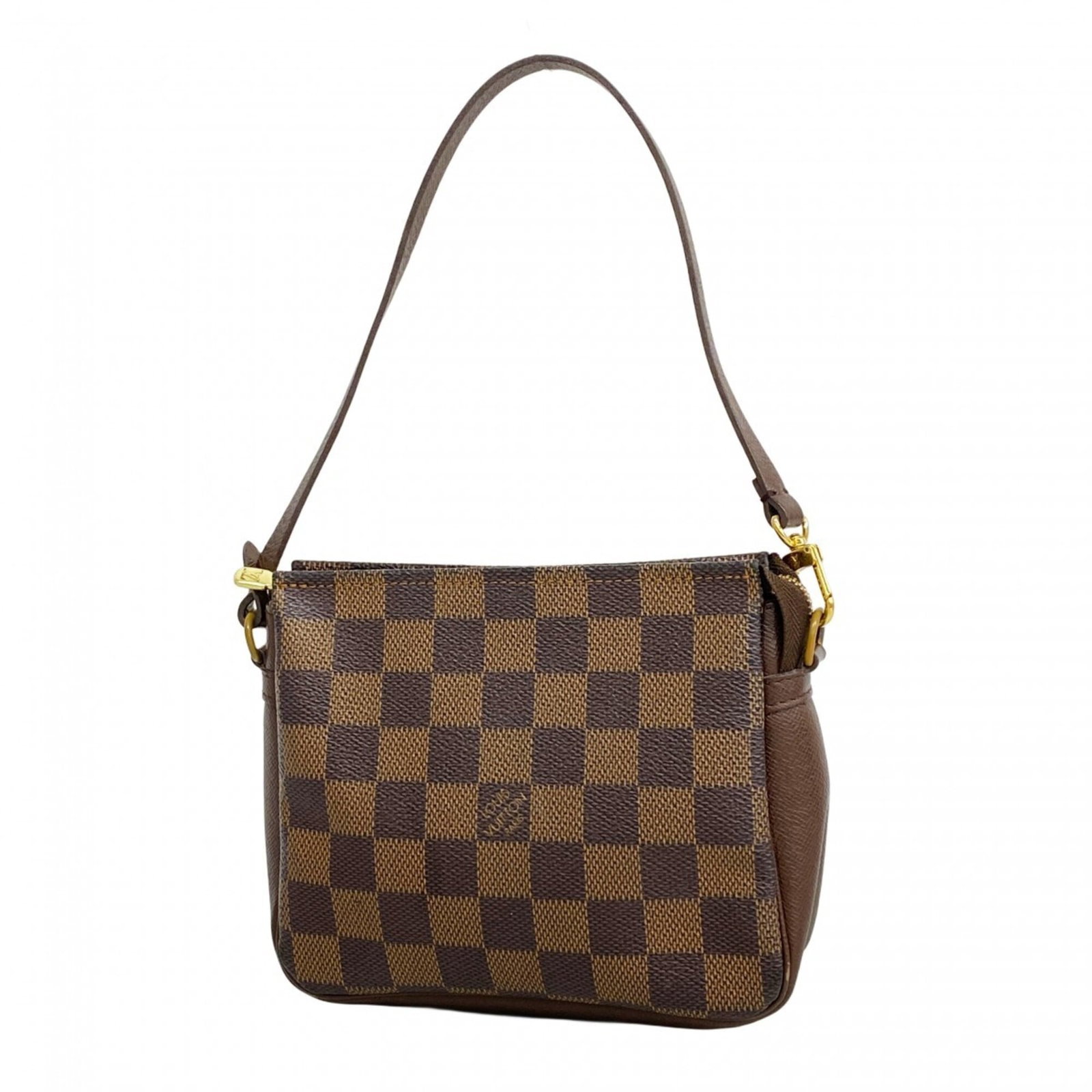 Louis Vuitton pouch: Louis Vuitton pouch A pre-owned Louis Vuitton pouch in Ebene, offering a stylish and timeless accessory for the modern woman. With its classic design and signature monogram pattern, this pouch is