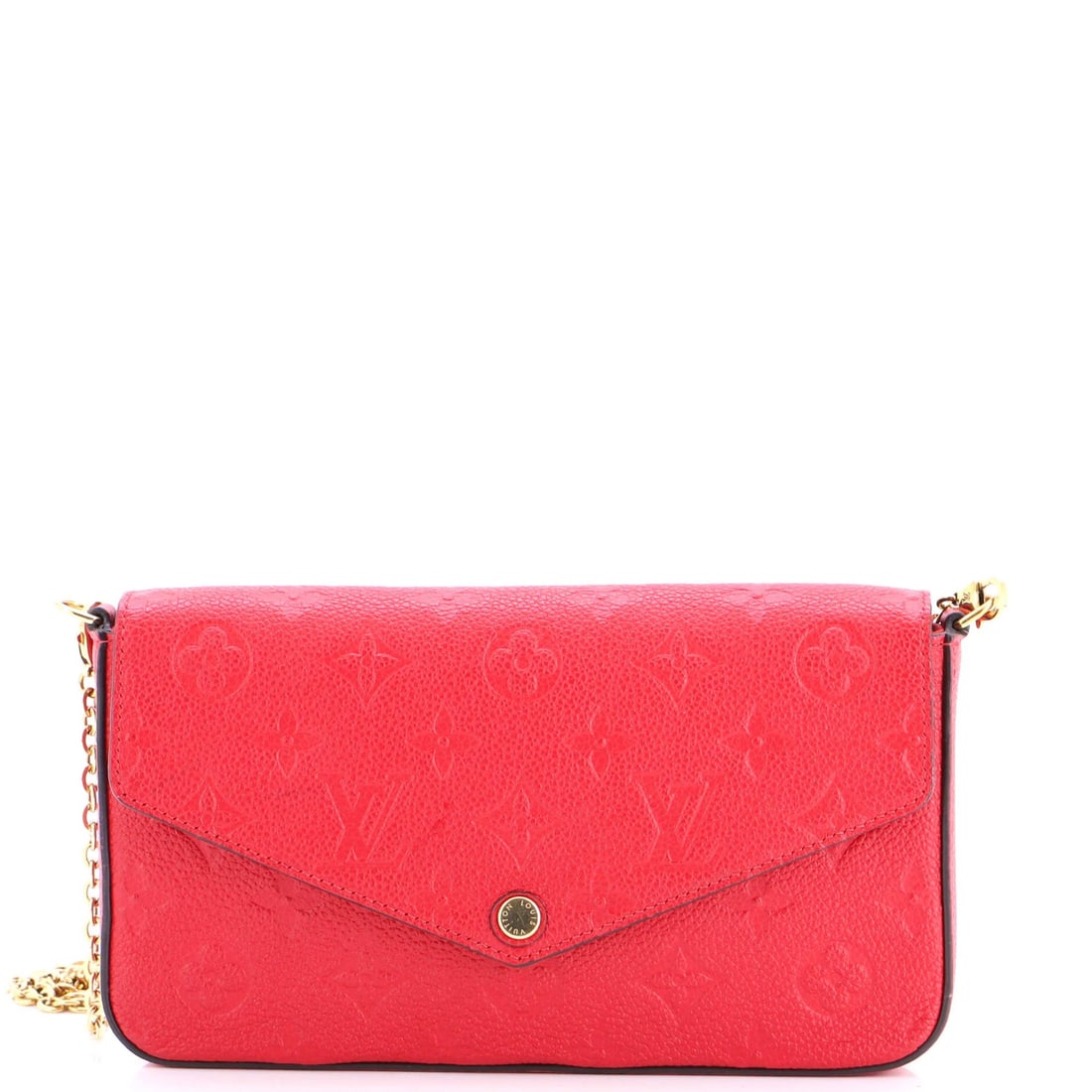 Louis Vuitton leather pochette with monogram empreinte. (1 of 7)