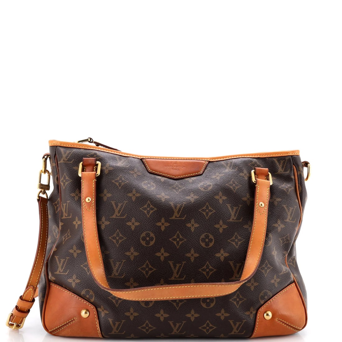 Louis Vuitton Estrela Handbag Monogram Canvas GM: Louis Vuitton Estrela Handbag Monogram Canvas GM A rare and iconic Louis Vuitton Estrela handbag, the CT0172 GM Monogram Canvas GM boasts classic style with heavy edge wear and discoloration adding
