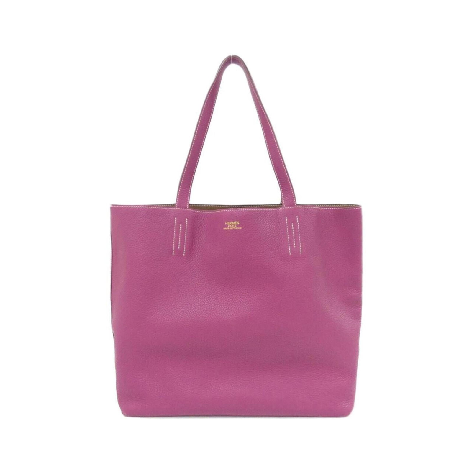 Hermes Handbag Taurillon Clemence Leather: Hermes Handbag Taurillon Clemence Leather The iconic Taurillon Clemence Leather handbag from Herm?s is a timeless treasure for any fashion enthusiast. With its signature pink hue and classic design,