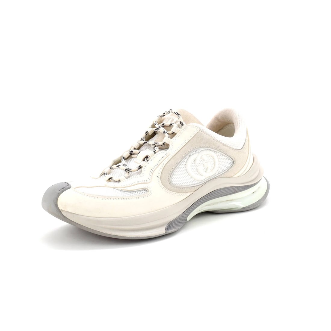 Gucci Women's Run Trainer Sneakers Technical Fabric and Suede: Gucci Women's Run Trainer Sneakers Technical Fabric and Suede Elevate your style with the Gucci Women's Run Trainer Sneakers, boasting technical fabric and suede upper materials that combine comfort