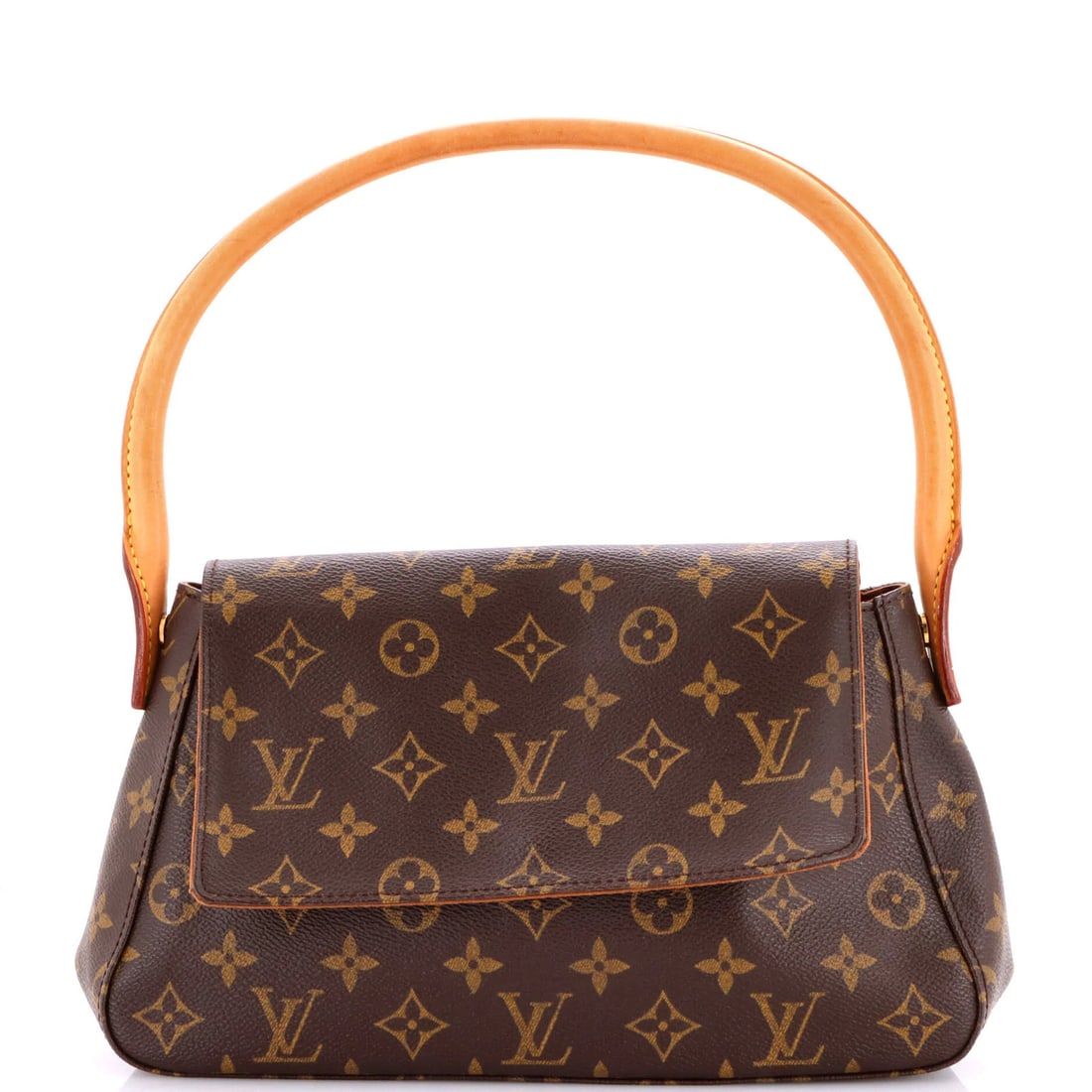 Mini Louis Vuitton Handbag Monogram Canvas: Mini Louis Vuitton Handbag Monogram Canvas A miniature masterpiece, this Louis Vuitton mini handbag boasts the iconic monogram canvas exterior in rich brown, complete with gold hardware and a sturdy