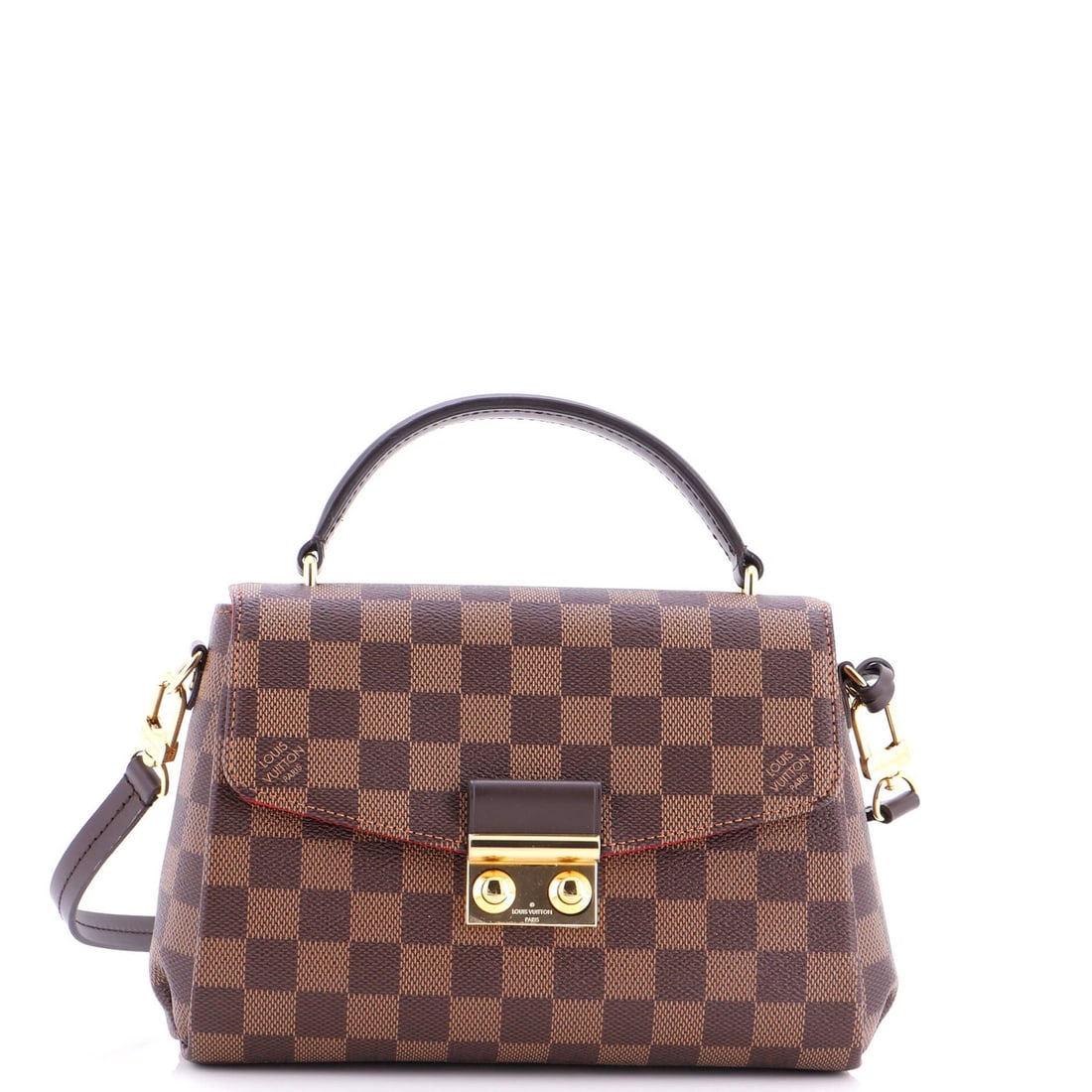 Louis Vuitton Croisette Handbag: Louis Vuitton Croisette Handbag A timeless piece from the iconic Louis Vuitton brand, this Croisette handbag exudes classic elegance with its rich brown canvas exterior and signature Damier pattern. W