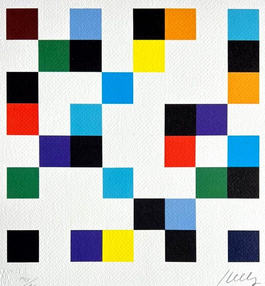 Ellsworth Kelly Lithograph Op Numbered Stamp (1 of 12)