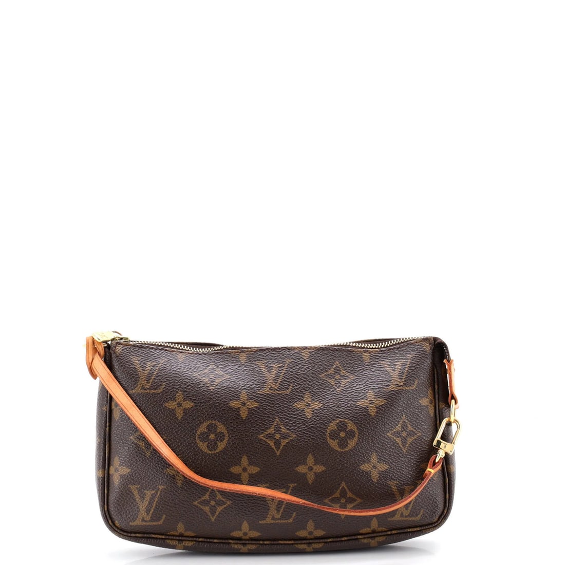 Louis Vuitton Pochette Accessoires Monogram Canvas: Louis Vuitton Pochette Accessoires Monogram Canvas A timeless piece from the iconic Louis Vuitton brand, this Pochette Accessoires Monogram Canvas clutch boasts a rich brown canvas exterior adorned wi