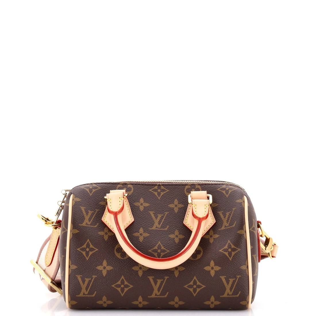 Louis Vuitton Speedy 20 Monogram Canvas Bandouliere Bag: Louis Vuitton Speedy 20 Monogram Canvas Bandouliere Bag Experience the timeless elegance of Louis Vuitton's iconic Speedy 20 Bandouliere Bag, crafted from rich brown monogram canvas that exudes