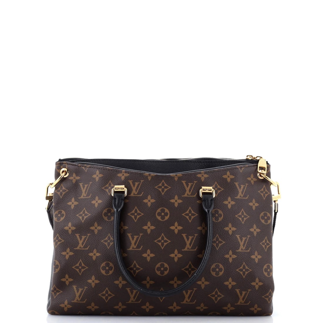Louis Vuitton canvas tote monogram leather - 3