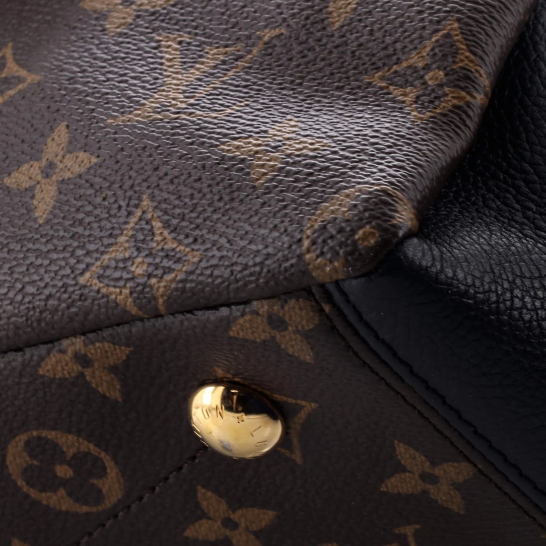 Louis Vuitton canvas tote monogram leather - 6