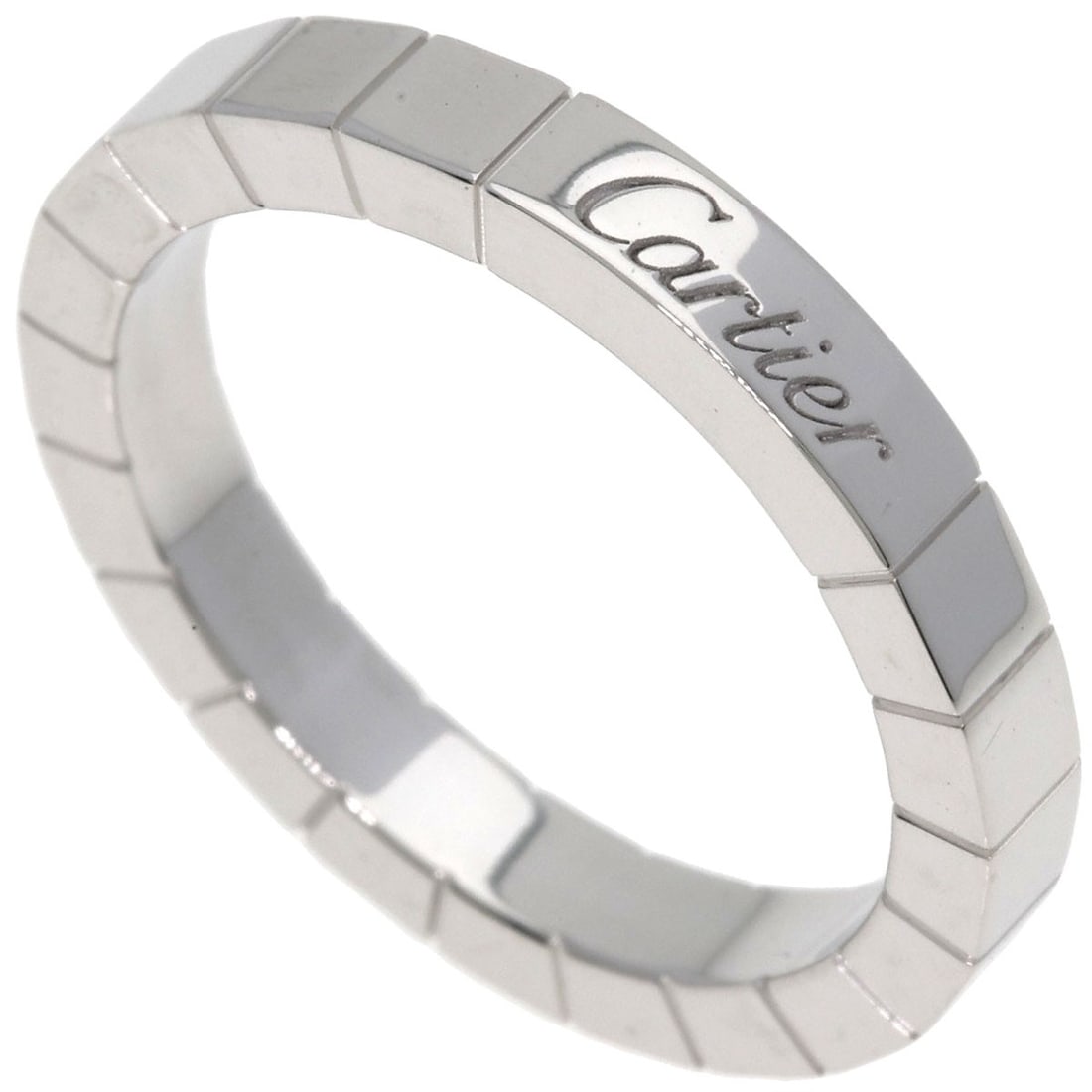 CARTIER is a white gold ring from Lanier # 55.: CARTIER is a white gold ring from Lanier # 55. A stunning Cartier ring in K18 white gold, this Lanier #55 style boasts sleek sophistication with its silver-toned metal exterior and French heritage. Wi