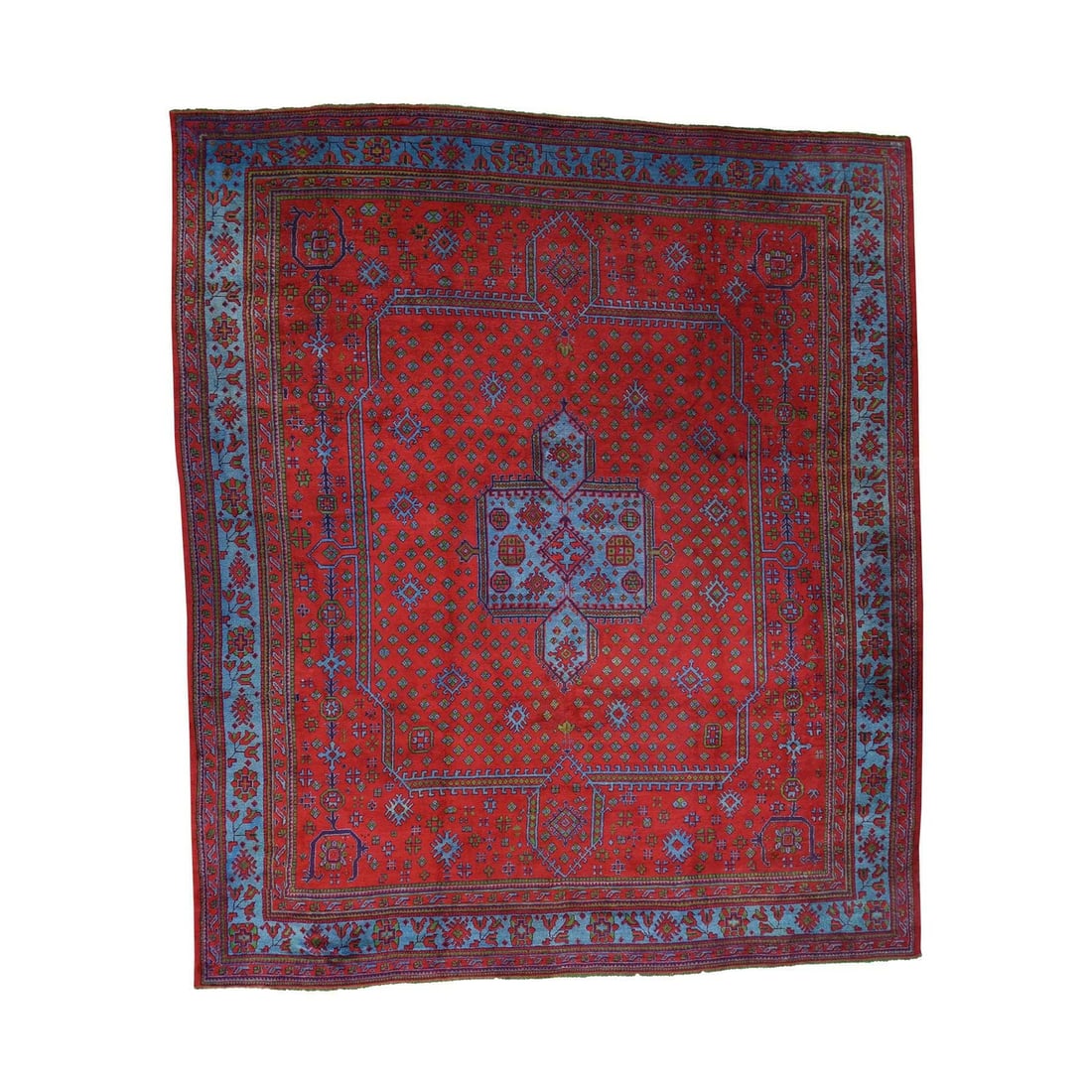 16'8"x19'1" Red Antique Turkish Oushak Full Pile Mint Cond Oversize Rug (1 of 12)