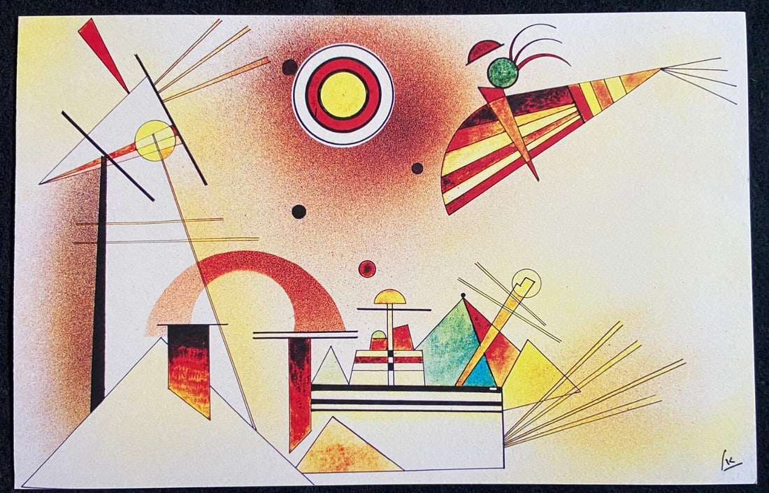 Paul Klee Lithograph Wassily Kandinsky Numbered Mourlot 1954: Paul Klee Lithograph Wassily Kandinsky Numbered Mourlot 1954 A rare and significant piece of modern art history, Wassily Kandinsky's "Reduced weight" lithograph is a testament to the pioneering spirit