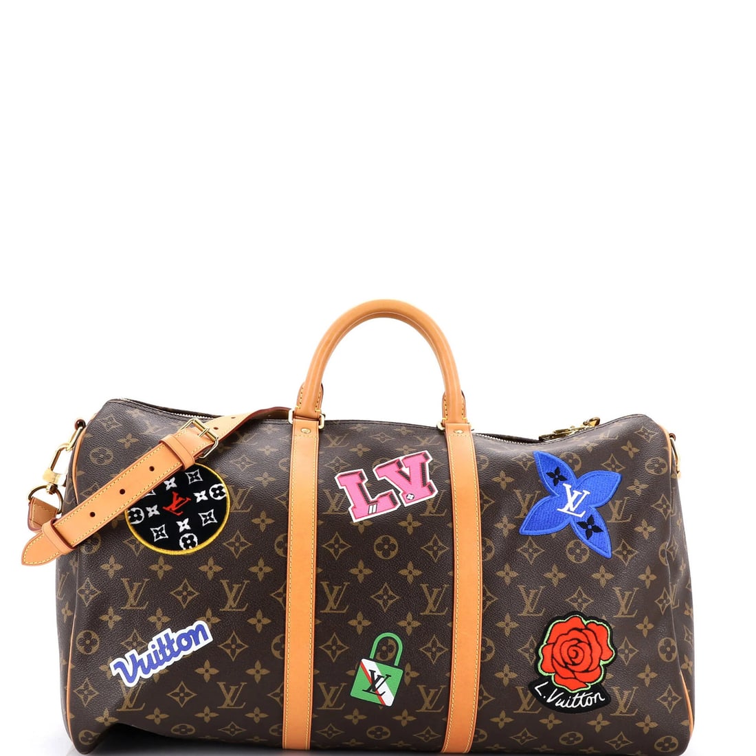 Louis Vuitton Keepall Bandouliere Bag Limited Edition World Tour Monogram Canvas (1 of 6)