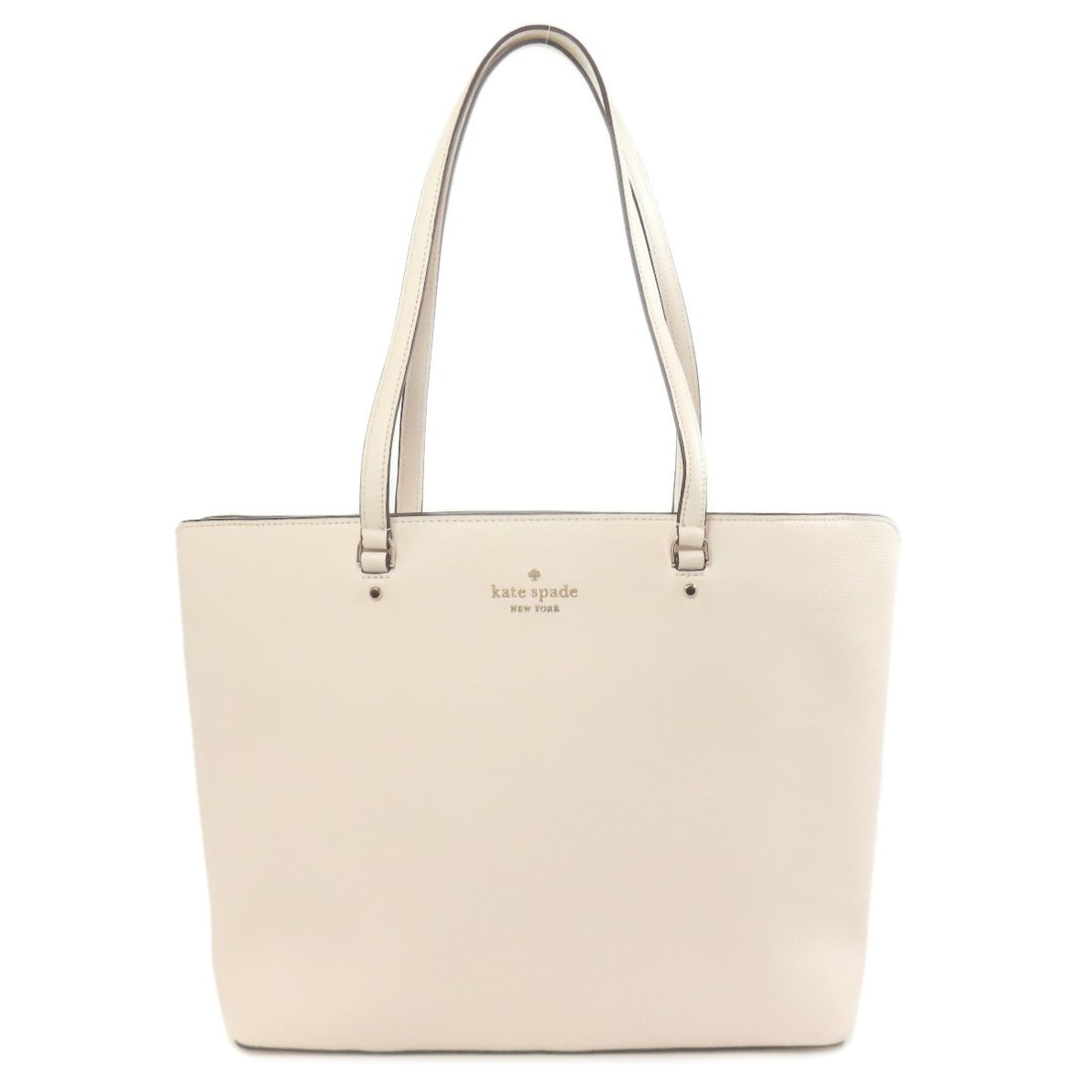 Kate Spade Logo PVC Tote Bag: Kate Spade Logo PVC Tote Bag Elevate your daily essentials with the Kate Spade Logo PVC Tote Bag, boasting a crisp white exterior and iconic logo detail that adds a touch of stylish sophistication to