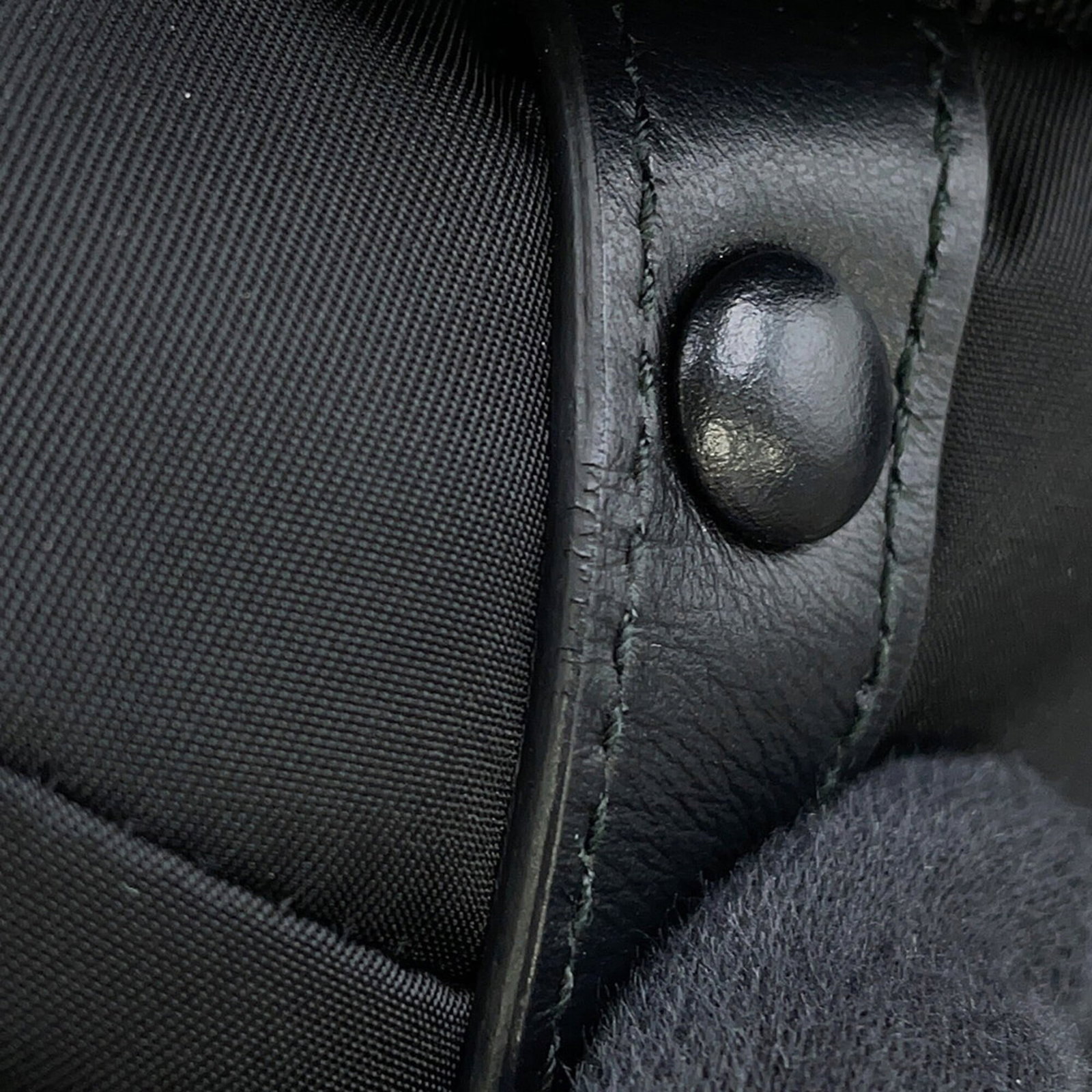 Prada nylon backpack leather - 11