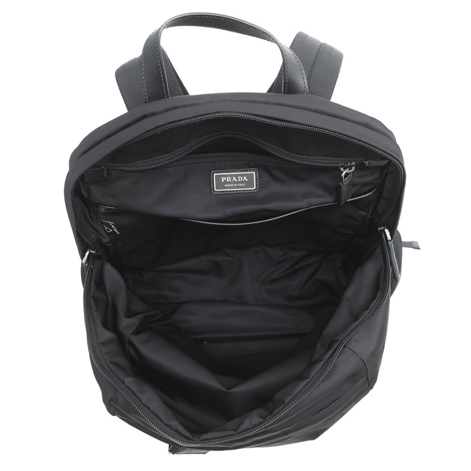 Prada nylon backpack leather - 5