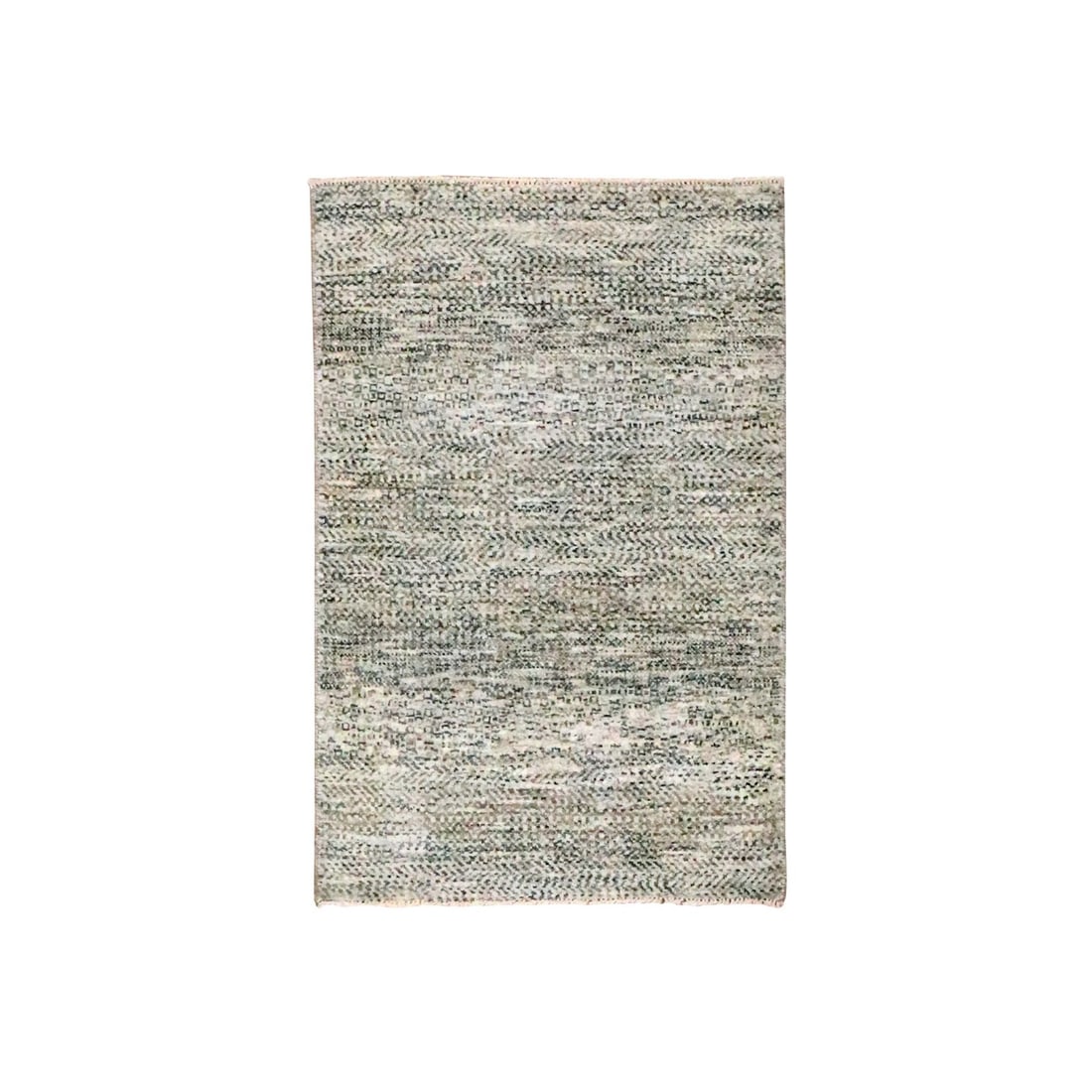 2'x3' Beige Modern Grass Design Hand Knotted Natural Wool Mat Sample Rug: 2'x3' Beige Modern Grass Design Hand Knotted Natural Wool Mat Sample Rug Experience the warmth and texture of hand-knotted wool in this stunning 2'x3' beige modern grass design rug, expertly crafted