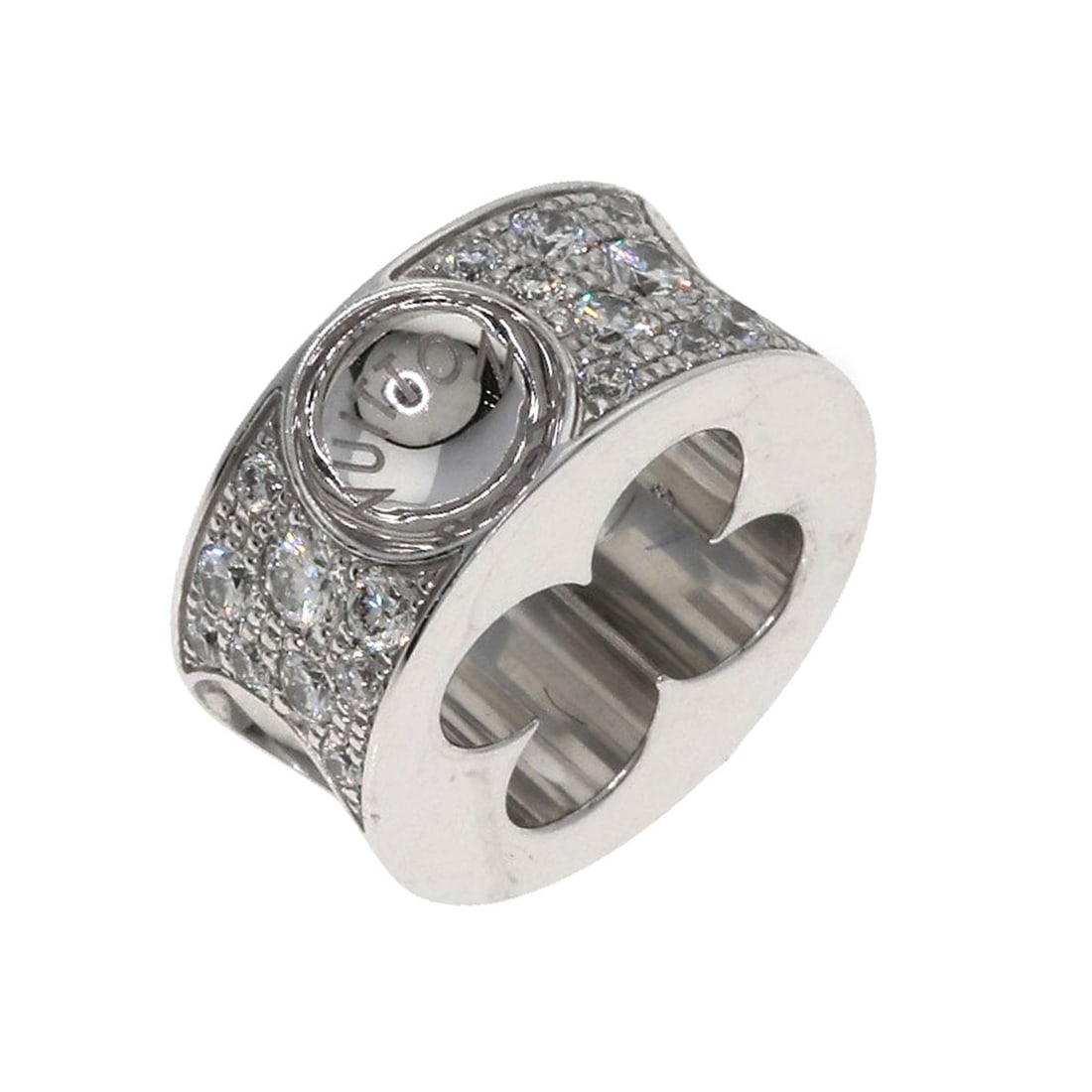 Louis Vuitton diamond pendant with pandantif empreinte in white gold and k18. (1 of 5)