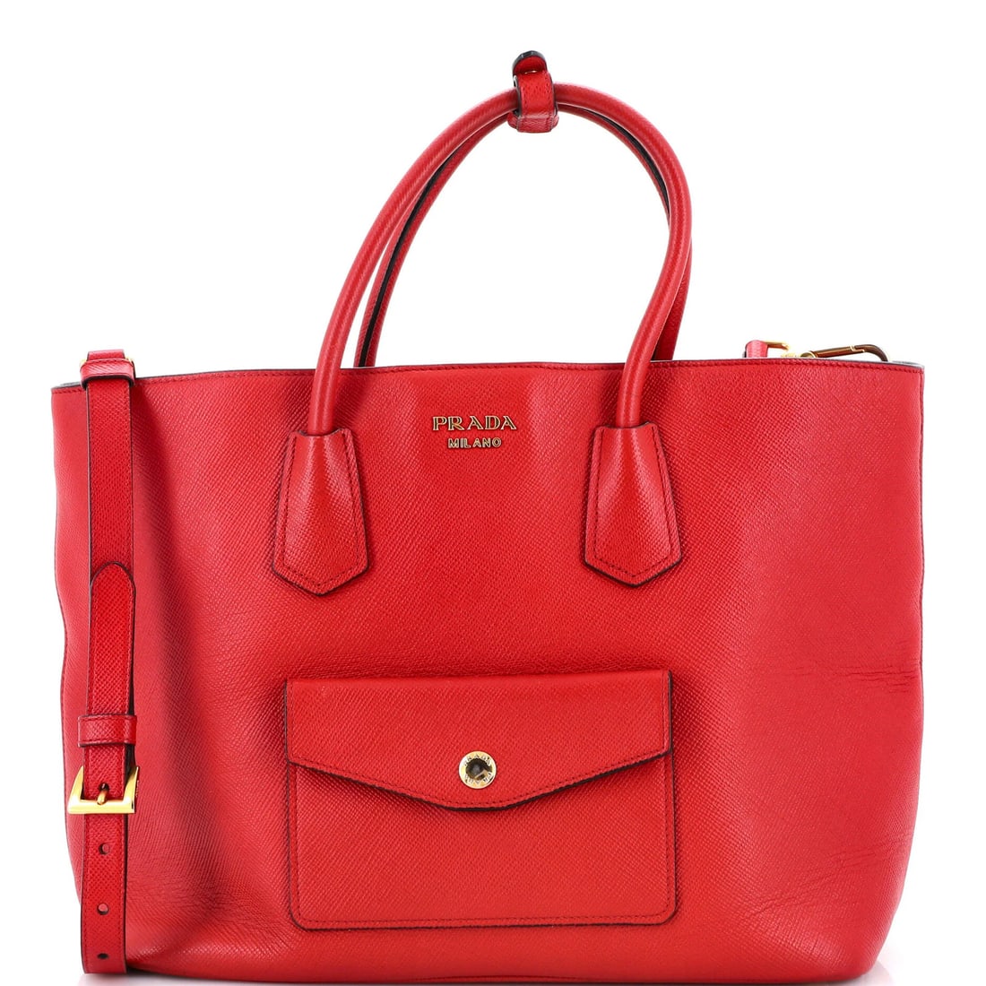 Prada Front Pocket Convertible Tote Saffiano Leather (1 of 7)