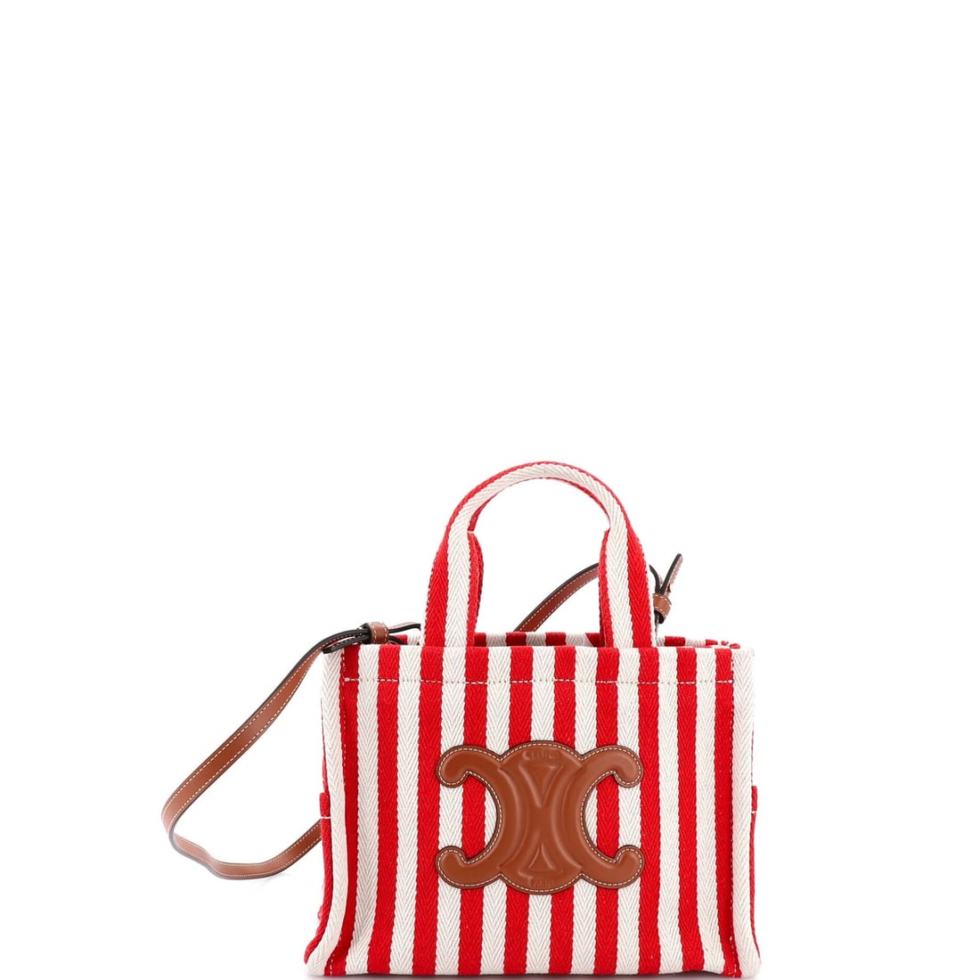 Celine Striped Triomphe Tote Canvas Small Cabas Thais (1 of 8)
