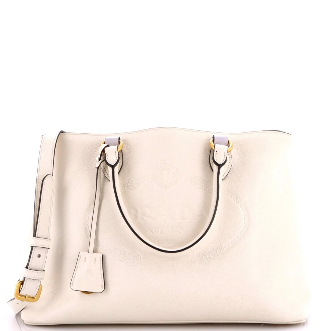Prada medium glace calf open tote convertible (1 of 7)