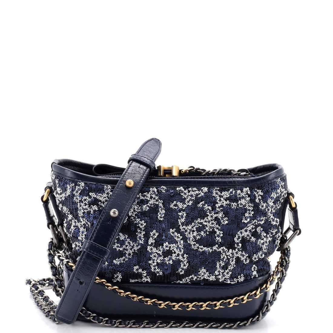 Chanel Gabrielle Hobo Logo Motif Sequins Small (1 of 6)