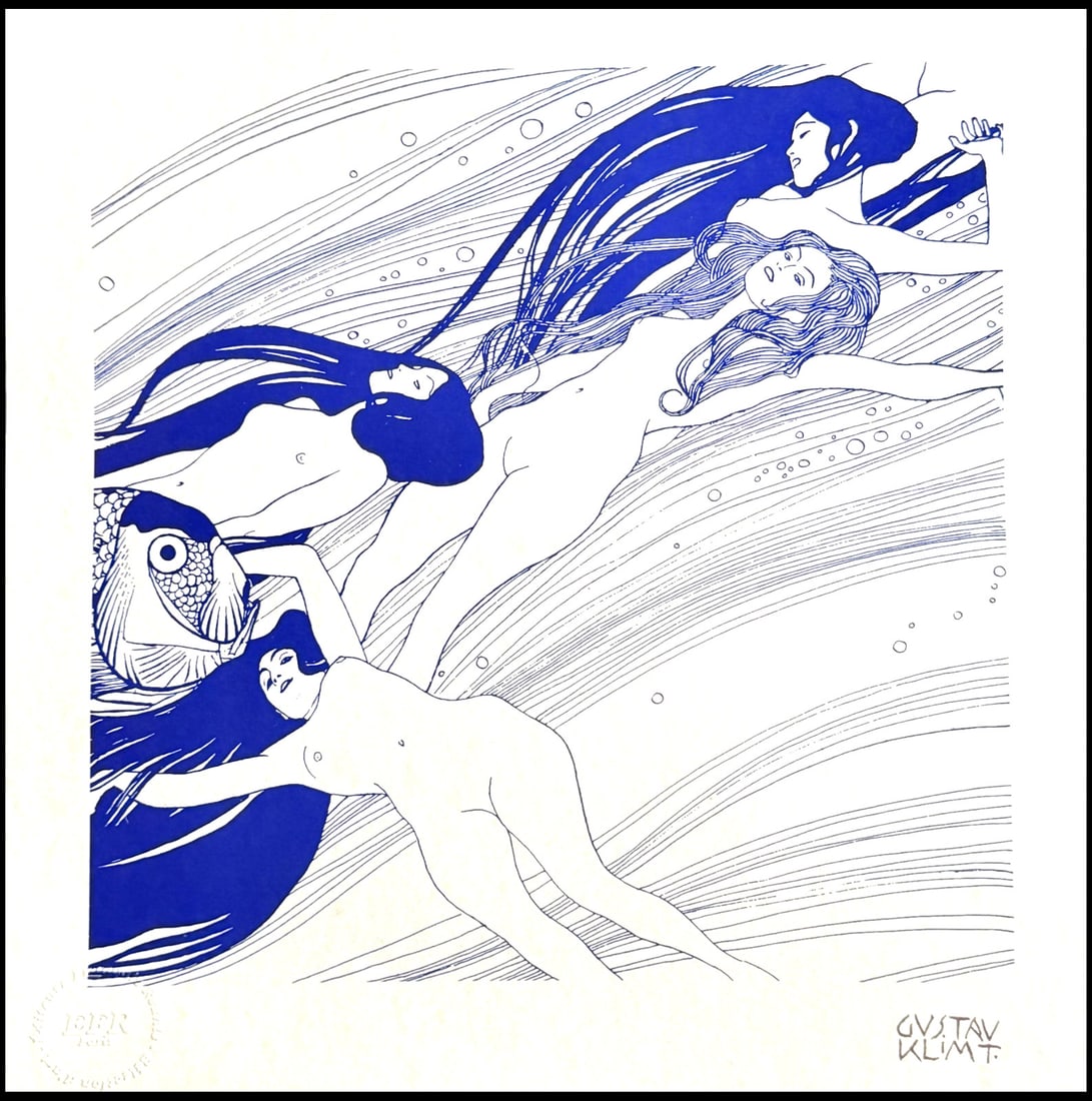 Gustav Klimt Lithograph numbered op: Gustav Klimt Lithograph numbered op Experience the masterful work of Gustav Klimt, one of the most renowned artists of the early 20th century, in this rare and beautifully crafted lithograph titled "T