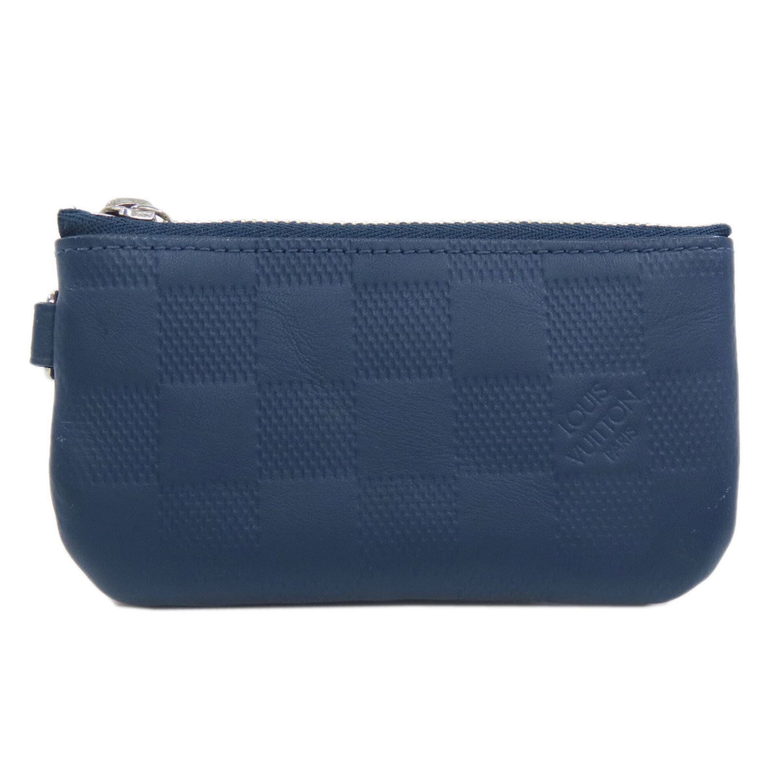 Louis Vuitton Damier Infini Pochette: Louis Vuitton Damier Infini Pochette Experience the timeless elegance of Louis Vuitton's iconic Damier Infini Pochette, perfectly sized for everyday essentials and stylish touches. This navy-colored,