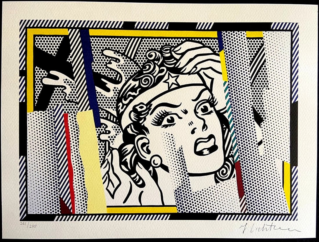 Roy Lichtenstein 'Wonder Woman' Lithograph Numbered: Roy Lichtenstein 'Wonder Woman' Lithograph Numbered Own a unique piece of pop art history with this limited edition lithograph by Roy Lichtenstein, featuring his iconic interpretation of Wonder