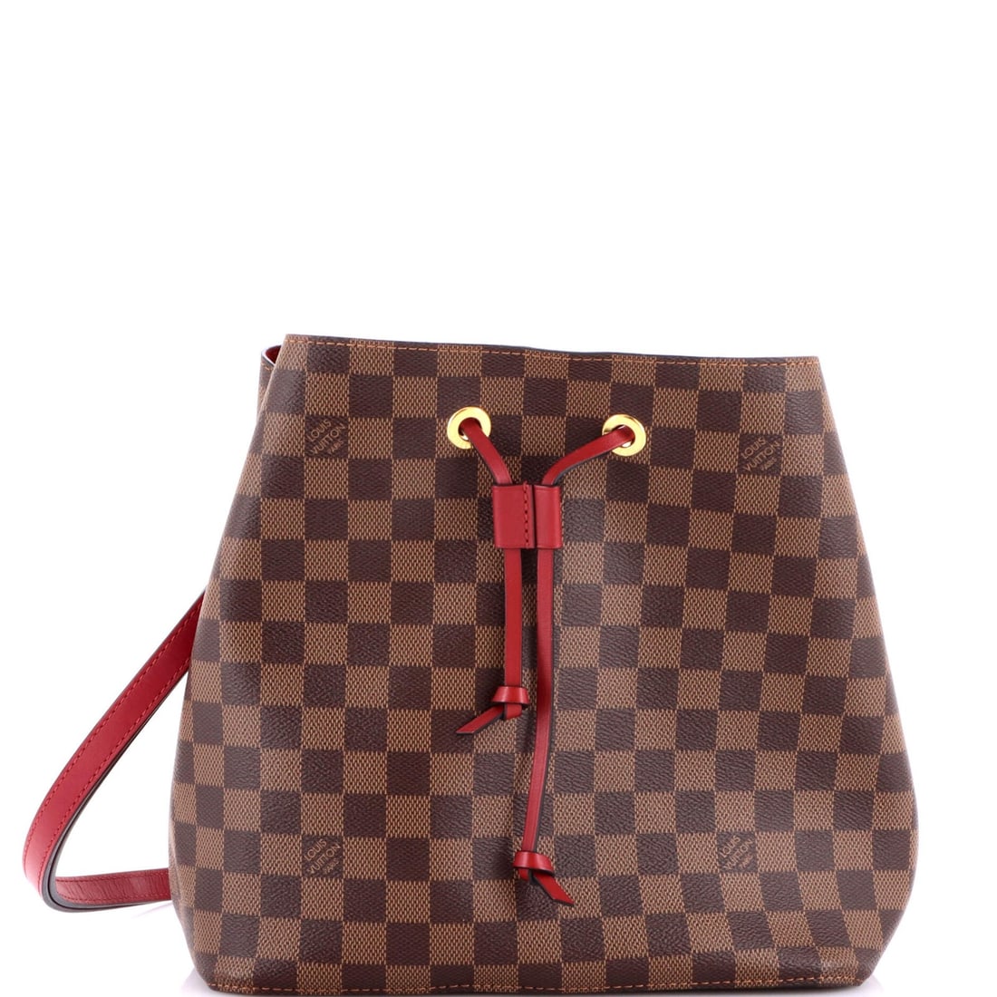 Louis Vuitton NeoNoe Handbag Damier with Leather MM: Louis Vuitton NeoNoe Handbag Damier with Leather MM The Louis Vuitton NeoNoe Handbag Damier with Leather MM is a stunning, pre-owned accessory that exudes luxury and sophistication. With its iconic